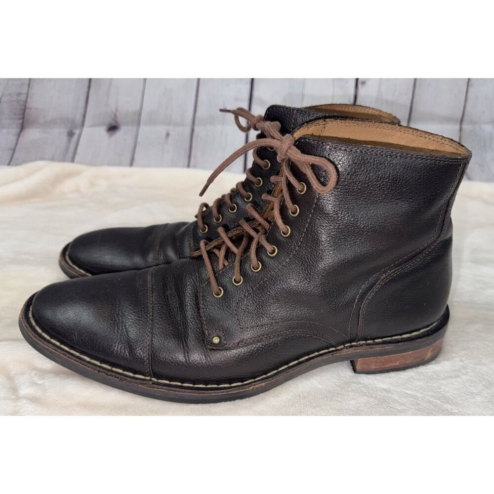 COLE HAAN Boots Men’s 9 M Brown Leather Lace Up Ankle High Top Chukka Boot Shoes